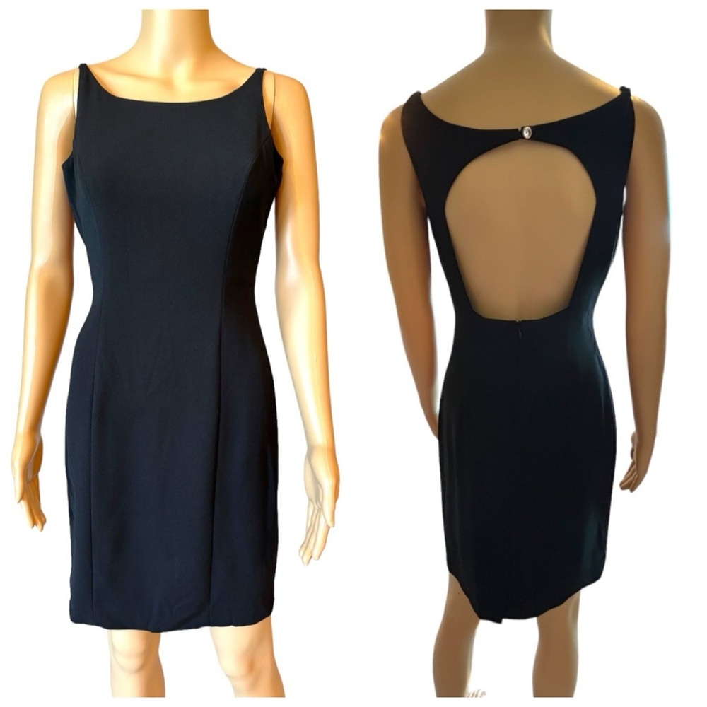 Spencer Jeremy Black Open Back Dress 2 Petite - Picture 8 of 8
